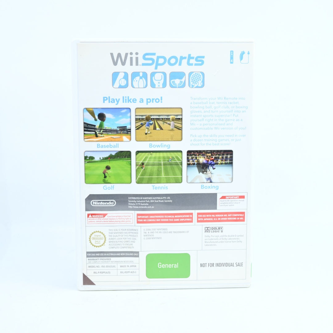 1st Print Wii Sports - Nintendo Wii Game + Manual - PAL - MINT DISC!