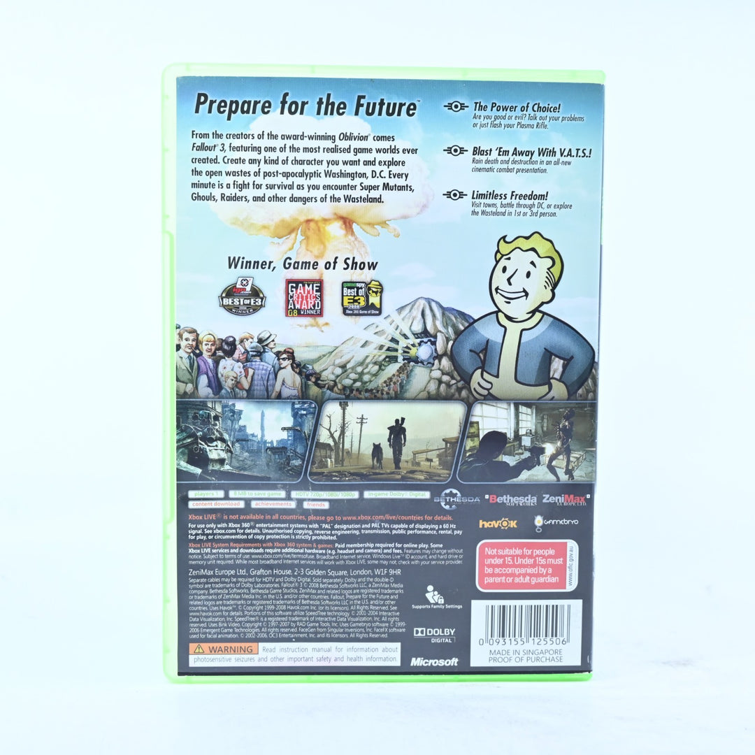 Fallout 3 - Xbox 360 Game - No Manual - PAL - MINT DISC!
