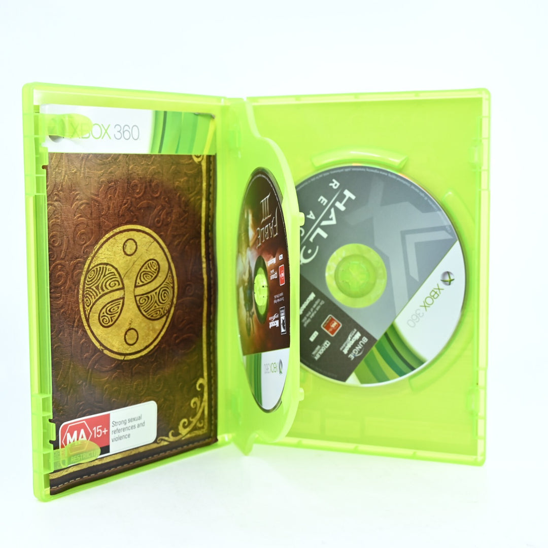 Halo: Reach & Fable III Double Pack - Xbox 360 Game + Manual - PAL - MINT DISCS!