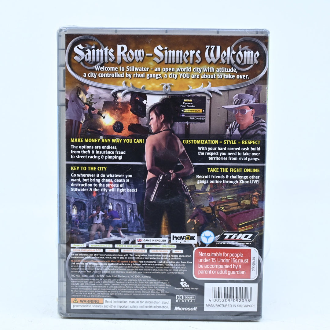SEALED! Saints Row - Xbox 360 Game + Manual - PAL - FREE POST!