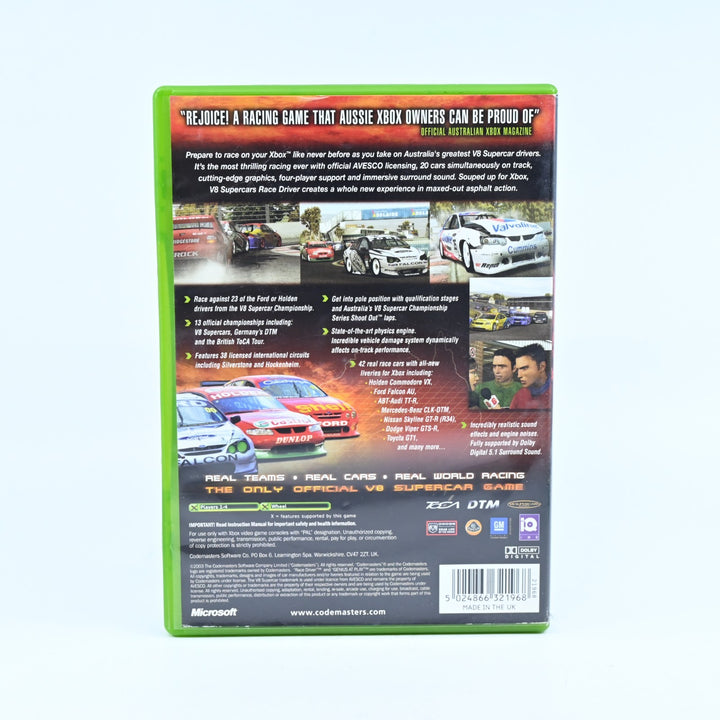 V8 Supercars Australia Race Driver - Original Xbox Game + Manual - PAL