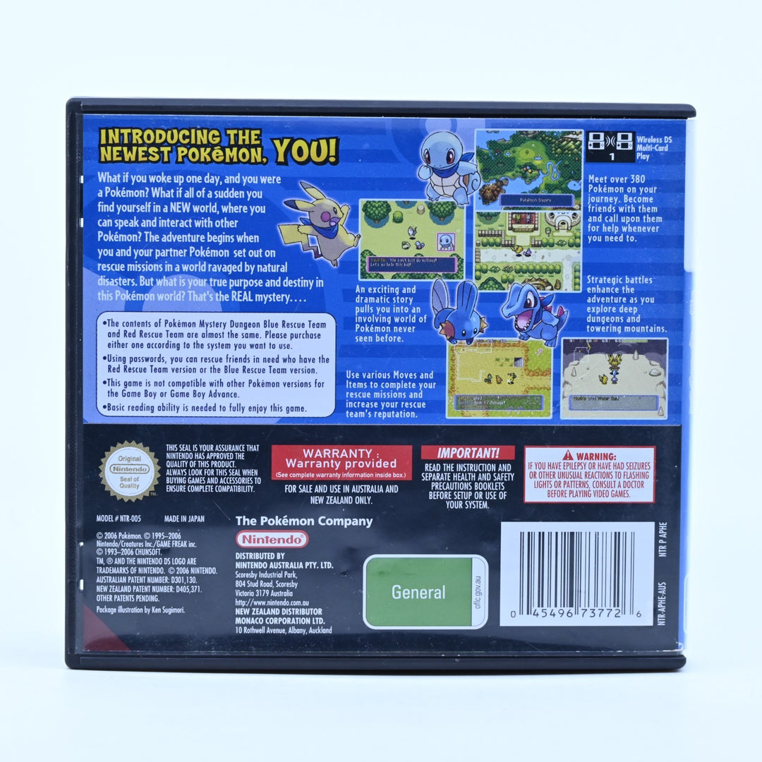 Pokemon Mystery Dungeon: Blue Rescue Team - Nintendo DS Game + Manual