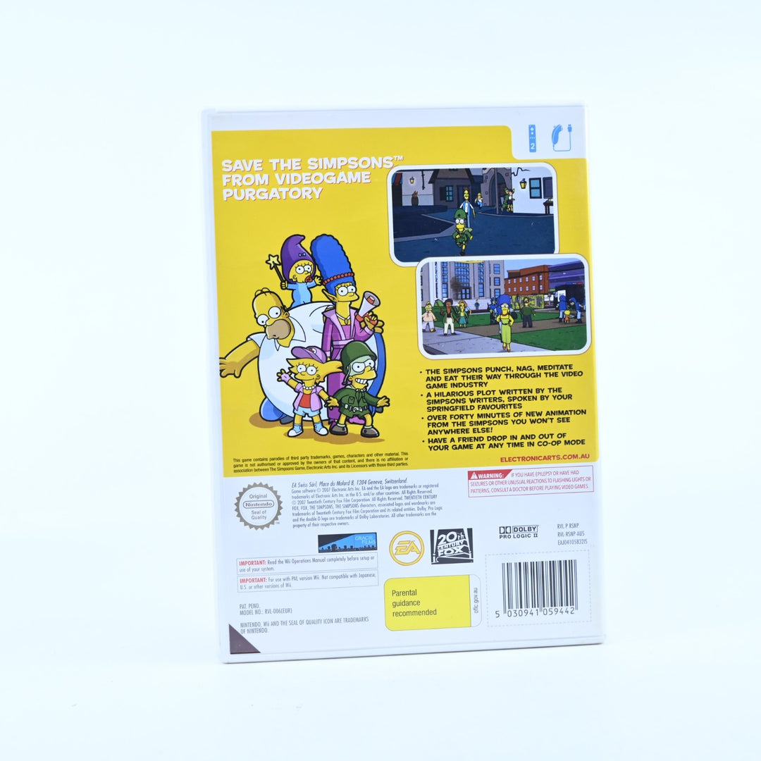The Simpsons Game - Nintendo Wii Game + Manual - PAL - MINT DISC!