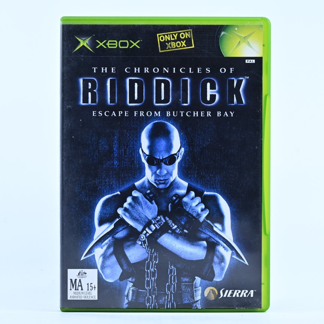 The Chronicles of Riddick Escape From Butcher Bay - Original Xbox Game + Manual