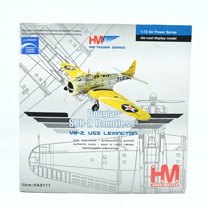 Hobby Master 1:72 Douglas SBD-2 Dauntless VB-2 HA0111 - Die Cast Plane