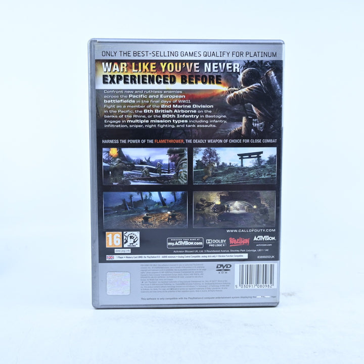 Call of Duty: World at War - Final Fronts - PS2 Game + Manual - PAL - MINT DISC!