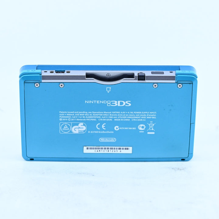 Aqua Blue Nintendo 3DS Console - CTR-001 PAL + 2GB Card - FREE POST!