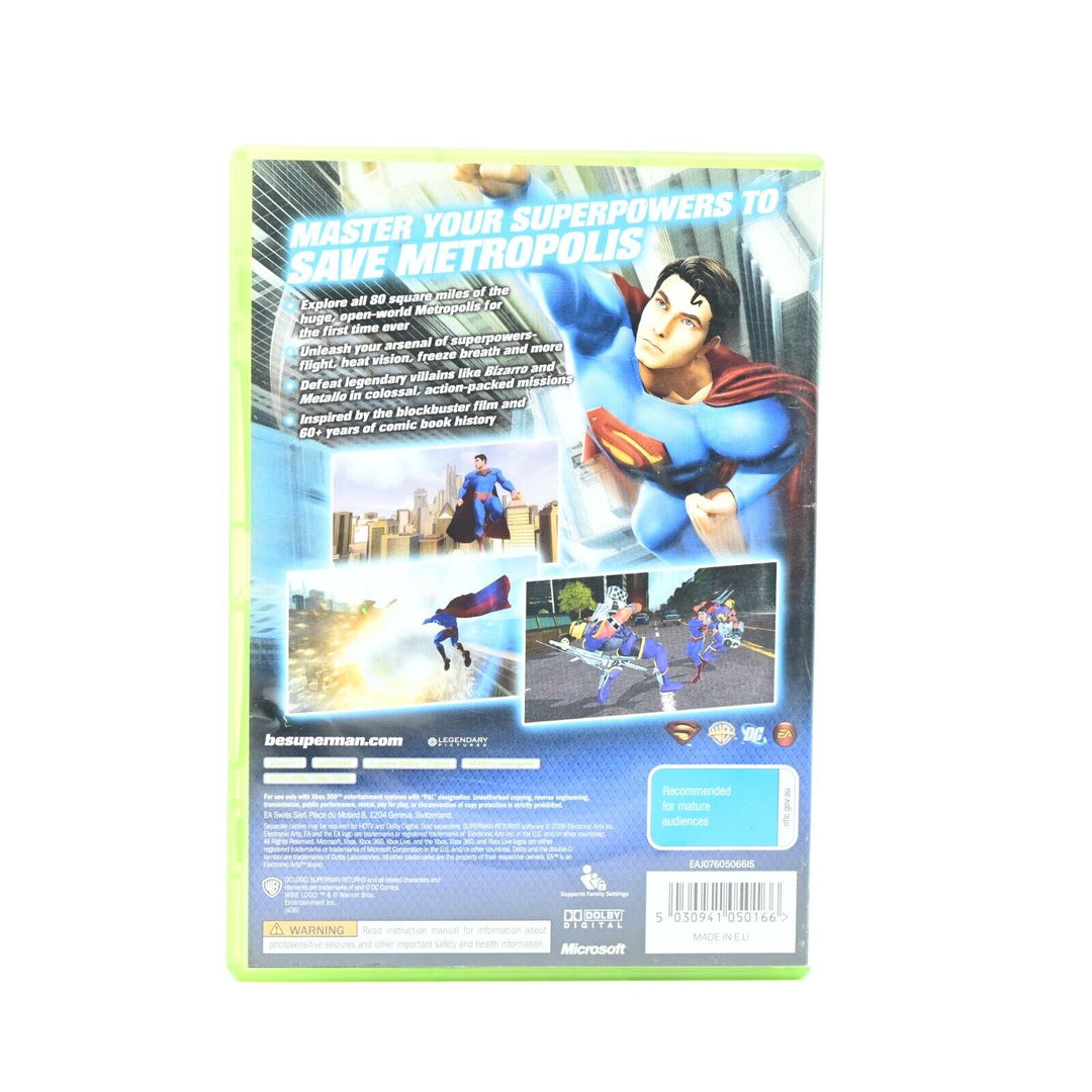 Superman Returns - Xbox 360 Game + Manual - PAL - MINT DISC!