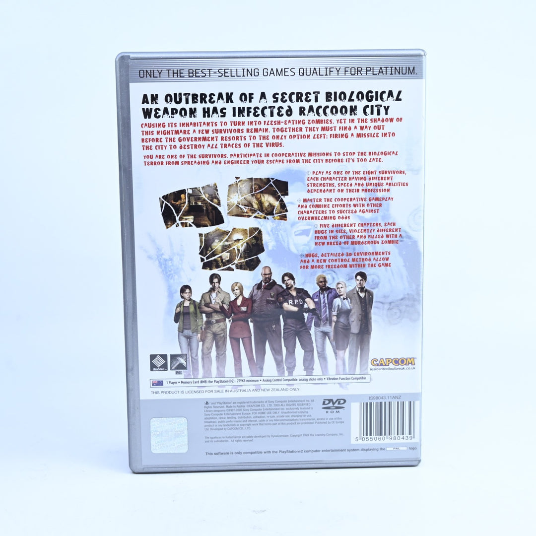Resident Evil Outbreak - Sony Playstation 2 / PS2 Game + Manual - PAL