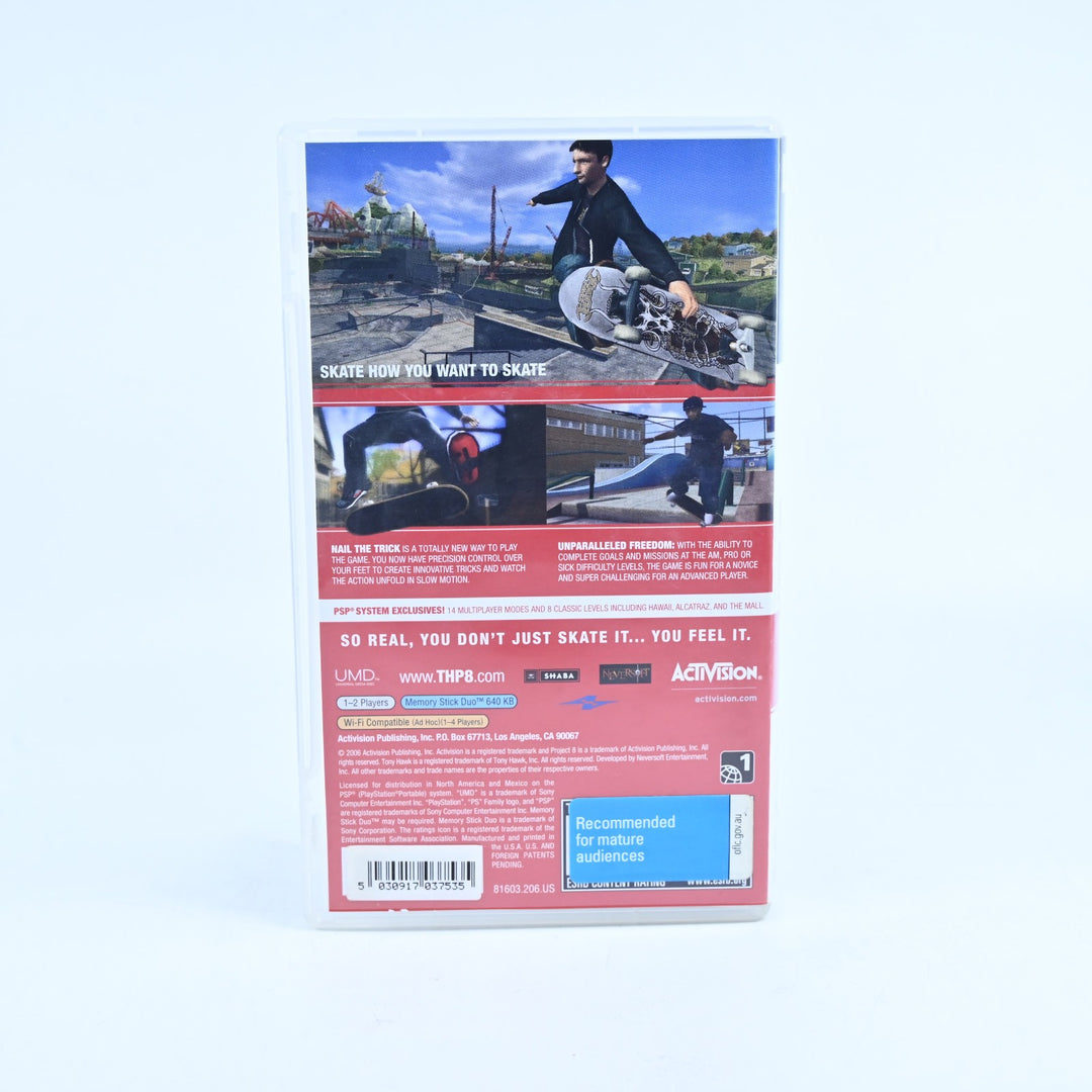 Tony Hawk's Project 8 - Sony PSP Game -No Manual - FREE POST!