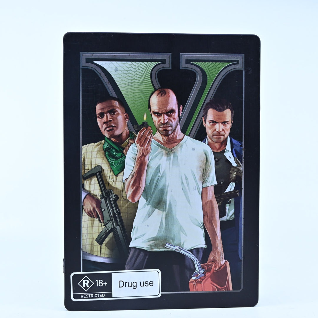Grand Theft Auto V - Steelbook - Xbox 360 Game + Manual - PAL - MINT DISC!