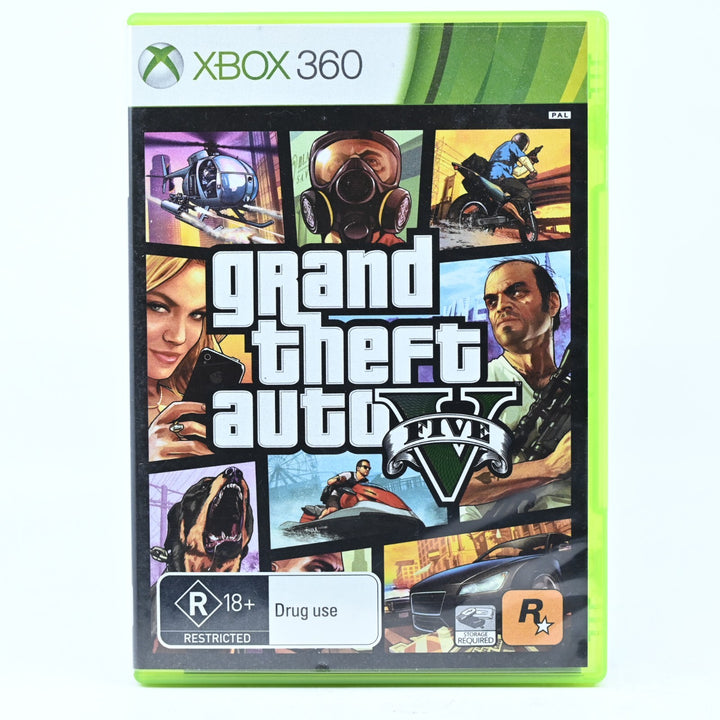 Grand Theft Auto V 5 - Xbox 360 Game + Manual - PAL - NEAR MINT DISC!
