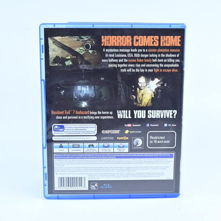Resident Evil VII Biohazard - Sony Playstation 4 / PS4 Game - MINT DISC!