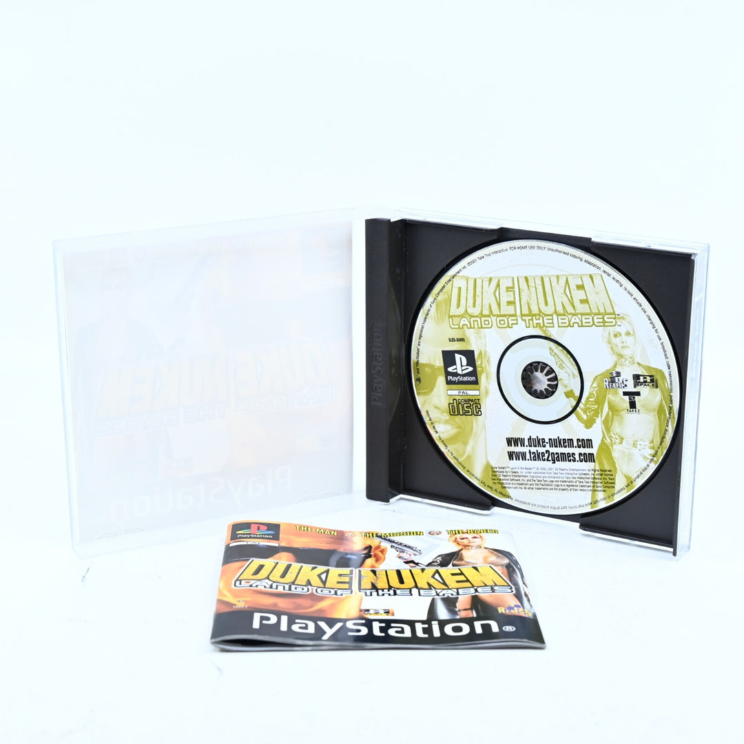 Duke Nukem: Land of the Babes  - Sony Playstation 1 / PS1 Game + Manual - PAL