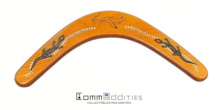 Wooden Boomerang Indigenous - Hand Made / Painted - FREE POST!