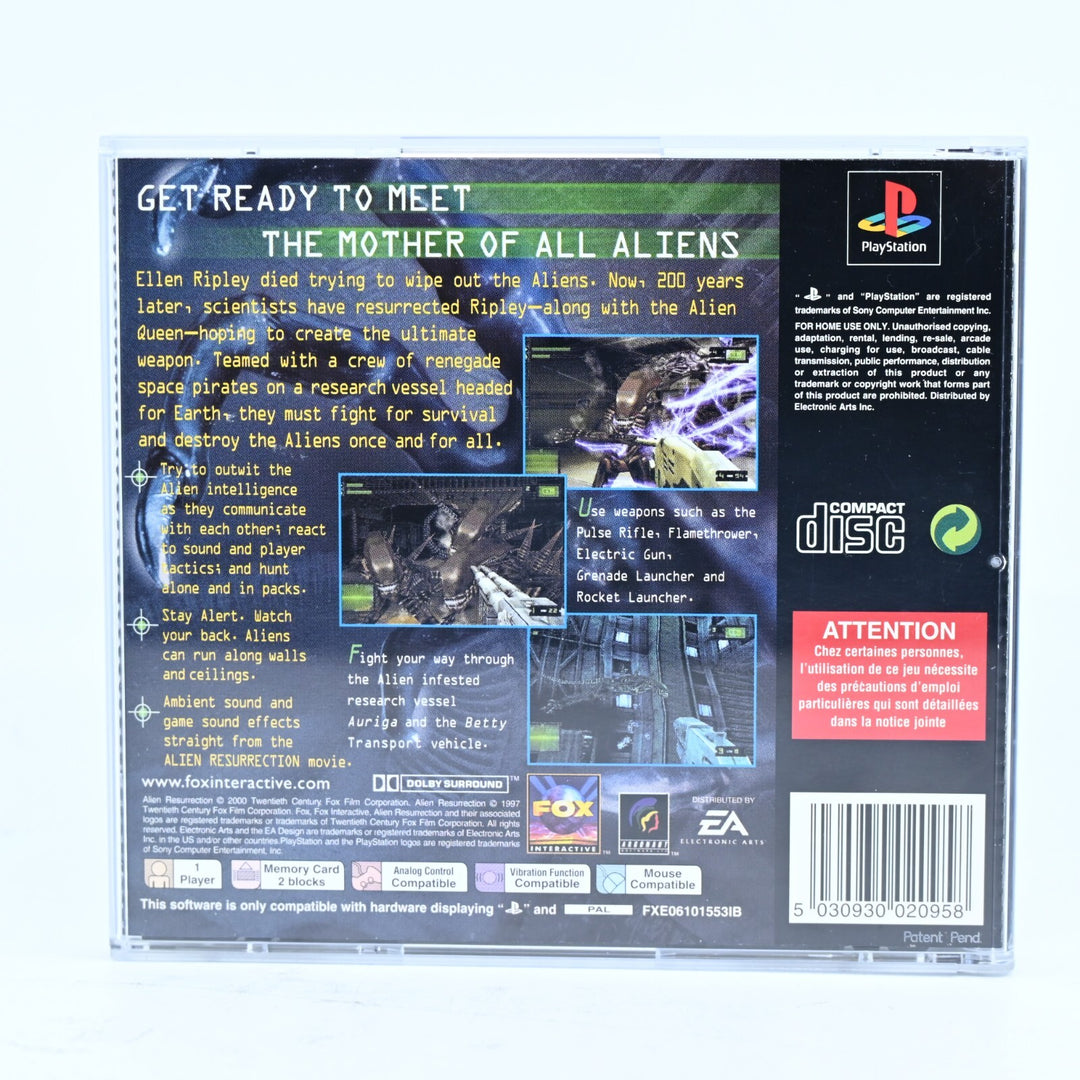 AS NEW! Alien Resurrection - Sony Playstation 1 / PS1 Game + Manual - PAL
