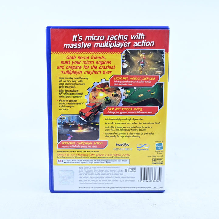 Micro Machines V4 - Sony Playstation 2 / PS2 Game + Manual - PAL - MINT DISC!