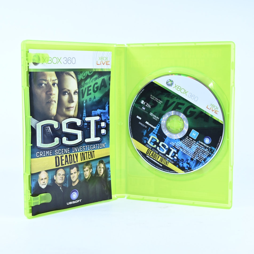 CSI: Crime Scene Investigation: Deadly Intent - Xbox 360 Game + Manual - PAL