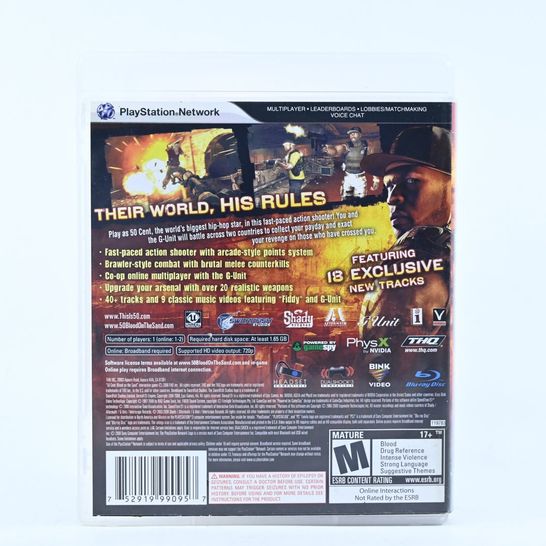 50 Cent: Blood on the Sand - Sony Playstation 3 / PS3 Game + Manual