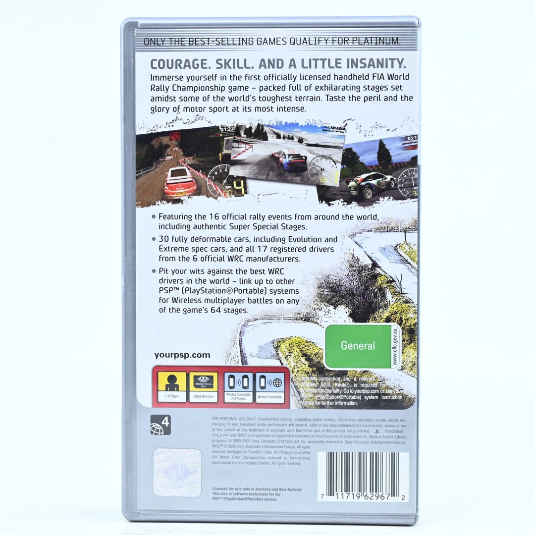 WRC Fia World Rally Championship - Sony PSP Game + Manual - FREE POST!