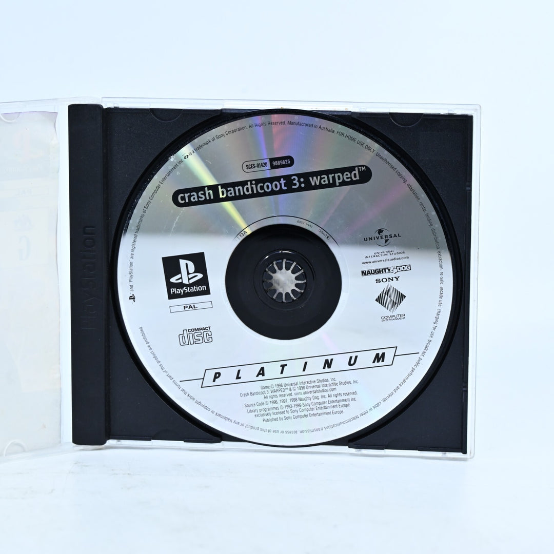 Crash Bandicoot 3 Warped - Sony Playstation 1 / PS1 Game - No Manual - PAL
