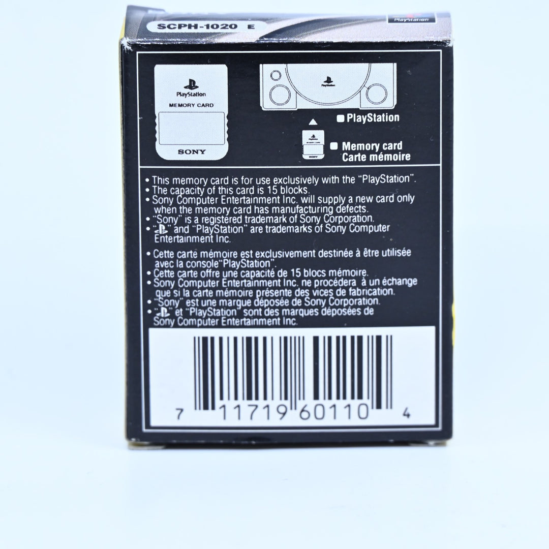 Boxed PS1 Memory Card - SCPH-1020E - Sony Playstation 1 PS1 Accessory FREE POST!