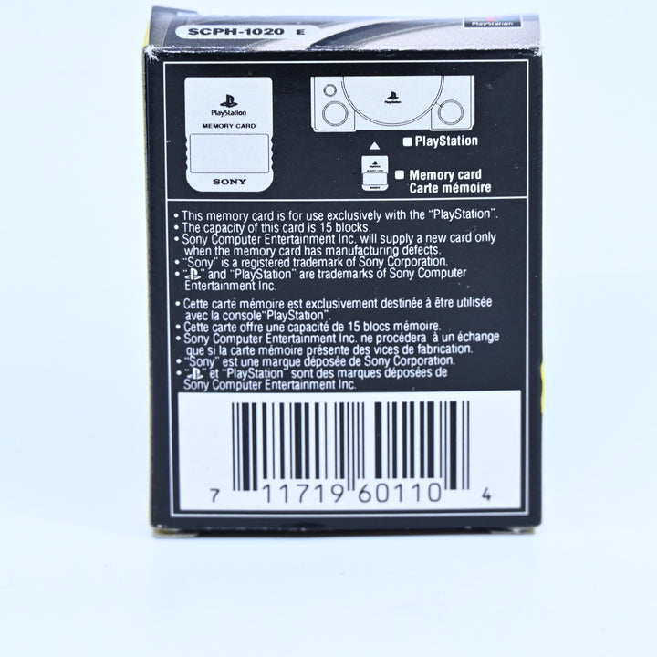 Boxed PS1 Memory Card - SCPH-1020E - Sony Playstation 1 PS1 Accessory FREE POST!