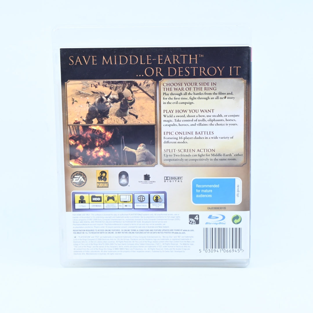 The Lord of the Rings: Conquest - Sony Playstation 3 / PS3 Game + Manual