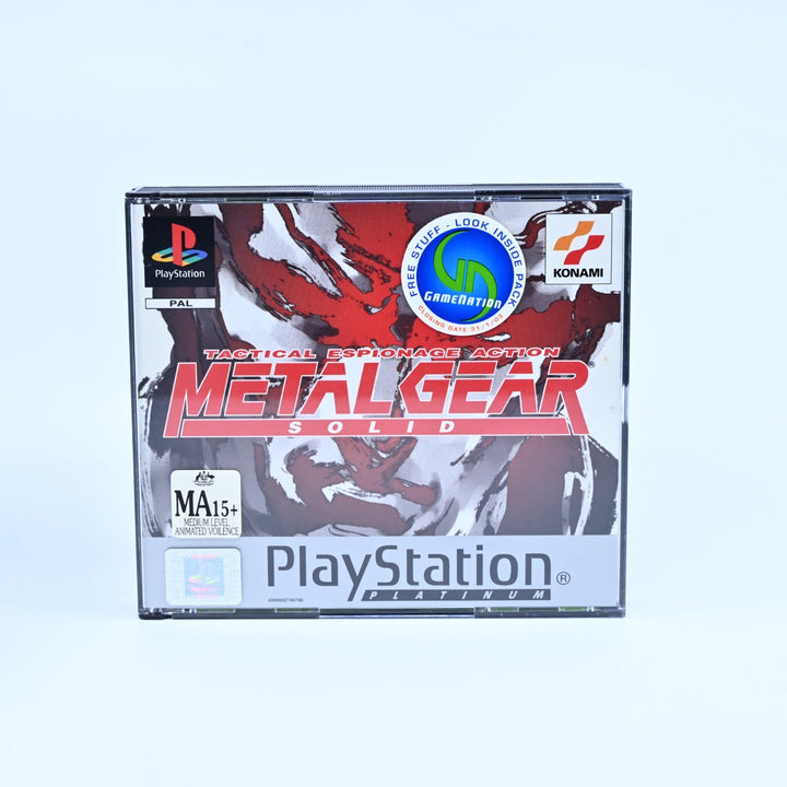 Metal Gear Solid - Sony Playstation 1 / PS1 Game + Manual - PAL - MINT DISC!