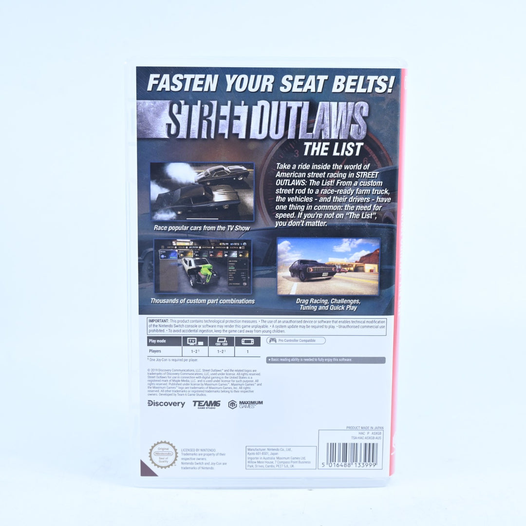 Street Outlaws: The List - Nintendo Switch Game - FREE POST!