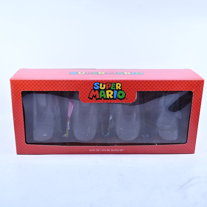 SEALED! Super Mario Collectable Glass Set - 473ml/16floz - Collectable