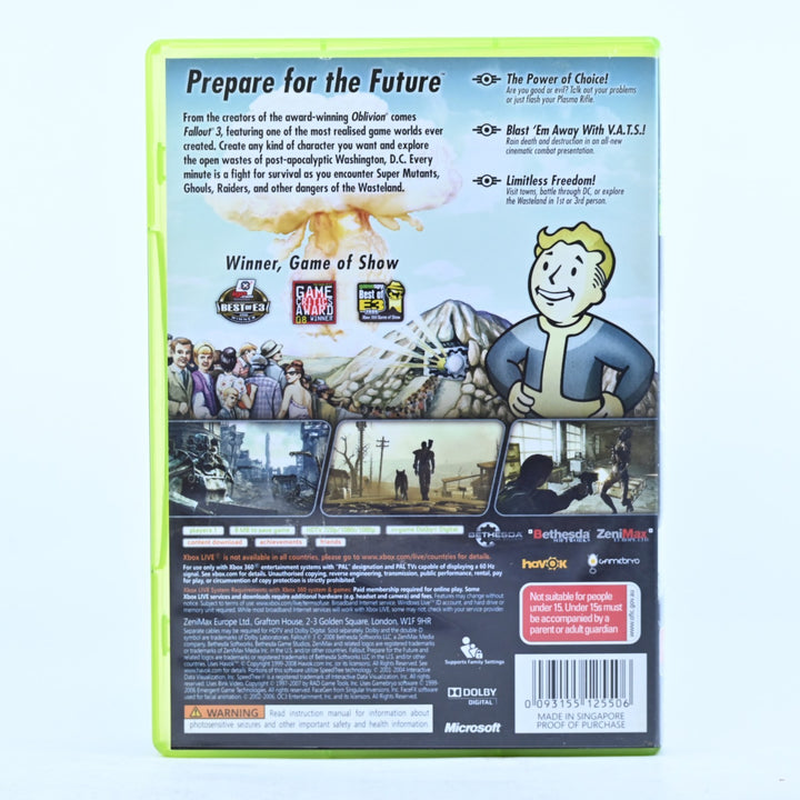 Fallout 3 - Xbox 360 Game + Manual - PAL - MINT DISC!