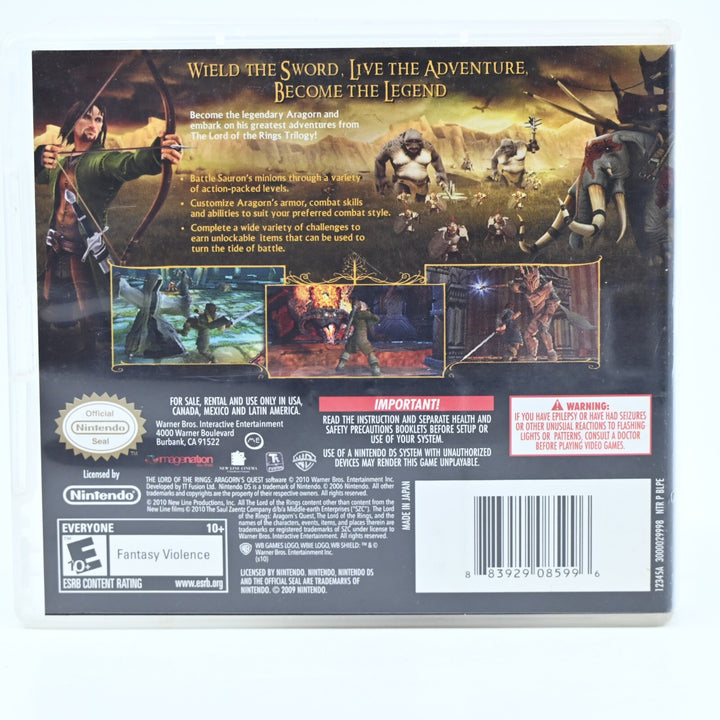 The Lord of the Rings: Aragorn's Quest - Nintendo DS Game - PAL + Manual