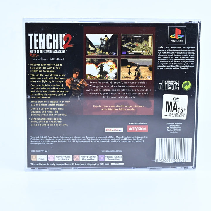 Tenchu 2: Birth of the Stealth Assassins - PS1 Game + Manual - PAL - MINT DISC!
