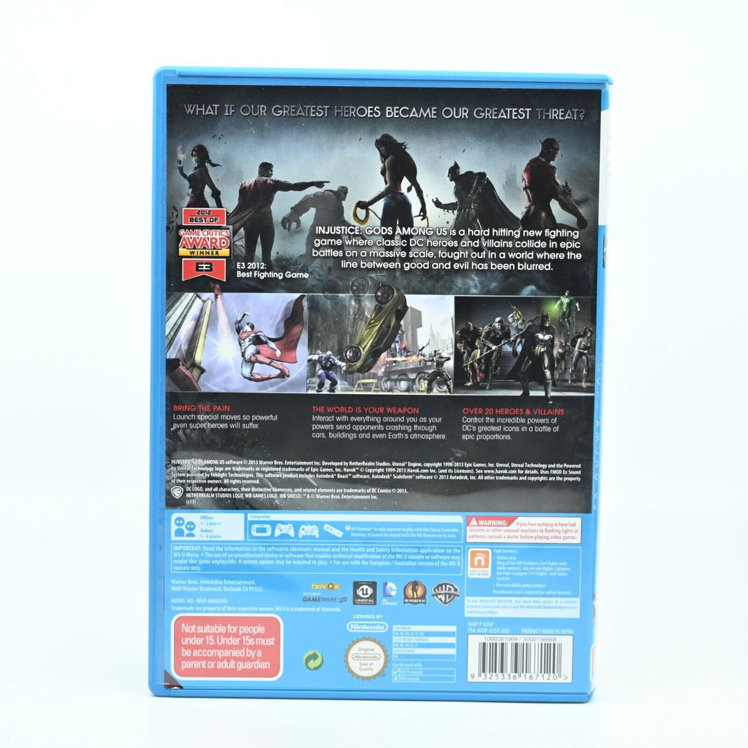 Injustice: Gods Among Us - Nintendo Wii U Game + Manual - PAL - MINT DISC!