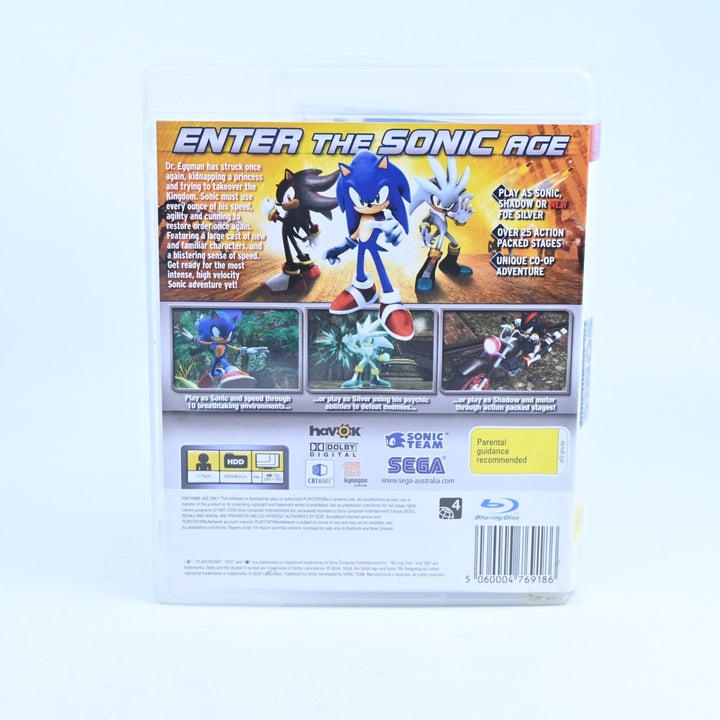 Sonic: The Hedgehog - Sony Playstation 3 / PS3 Game + Manual - FREE POST!