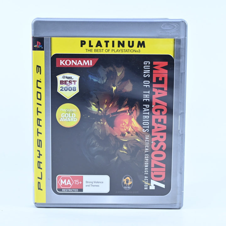 Metal Gear Solid 4: Guns of the Patriots - Playstation 3 / PS3 Game + Manual