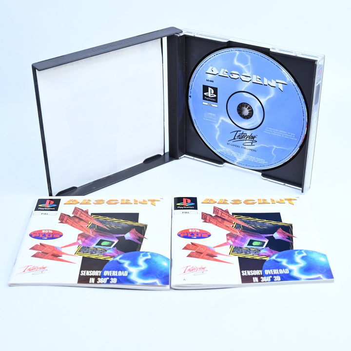 Descent - Sony Playstation 1 / PS1 Game + 2 Manuals - PAL - MINT DISC!