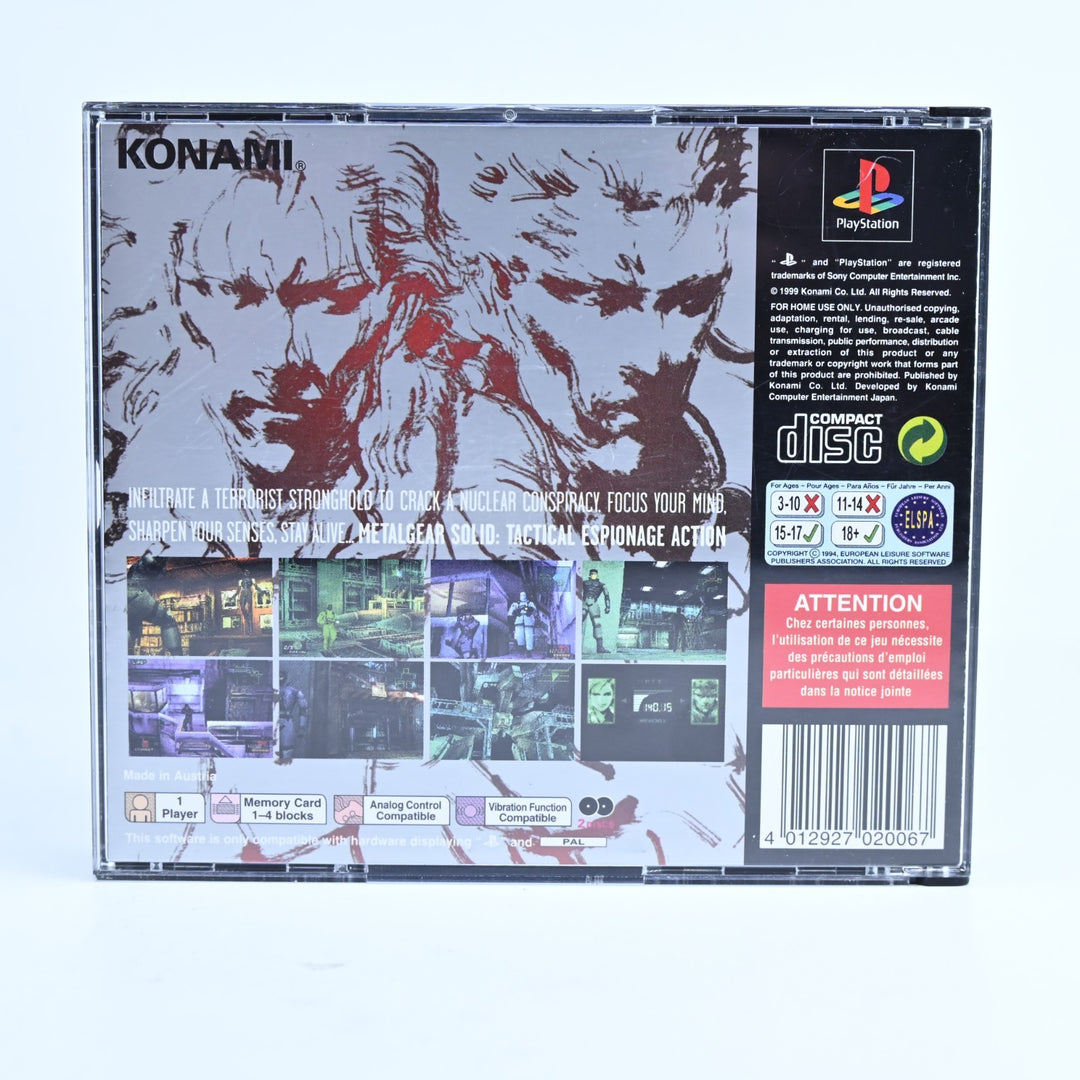 Metal Gear Solid - Sony Playstation 1 / PS1 Game - Complete - PAL - MINT DISCS!