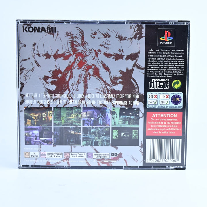Metal Gear Solid - Sony Playstation 1 / PS1 Game - Complete - PAL - MINT DISCS!