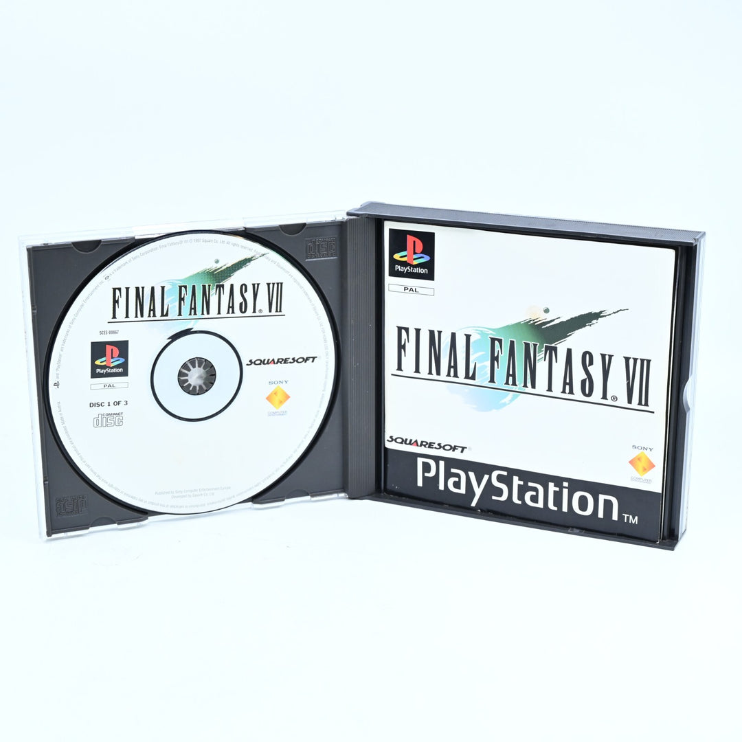 Final Fantasy VII 7 - Sony Playstation 1 / PS1 Game + Manual - PAL - MINT DISC!