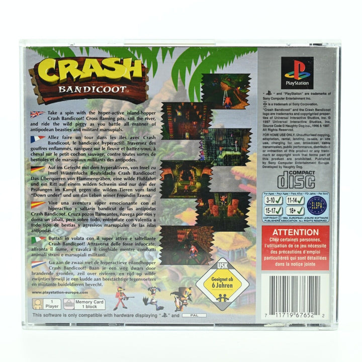 Crash Bandicoot - Sony Playstation 1 / PS1 Game - PAL - FREE POST!