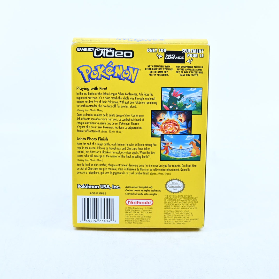 Pokemon "Johto Photo Finish / Playing With Fire" Nintendo Gameboy Advance Video