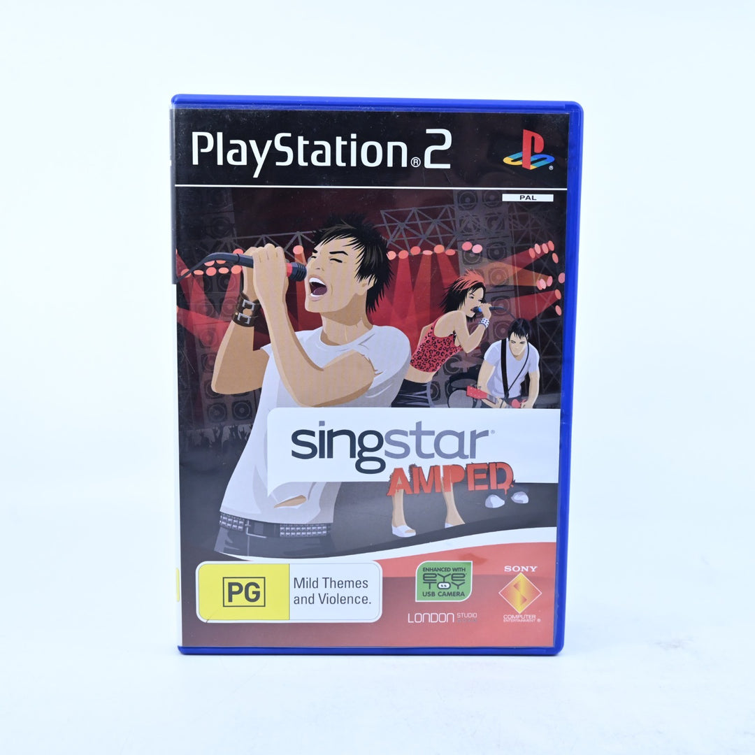 SingStar Amped - Sony Playstation 2 / PS2 Game + Manual - PAL - MINT DISC!