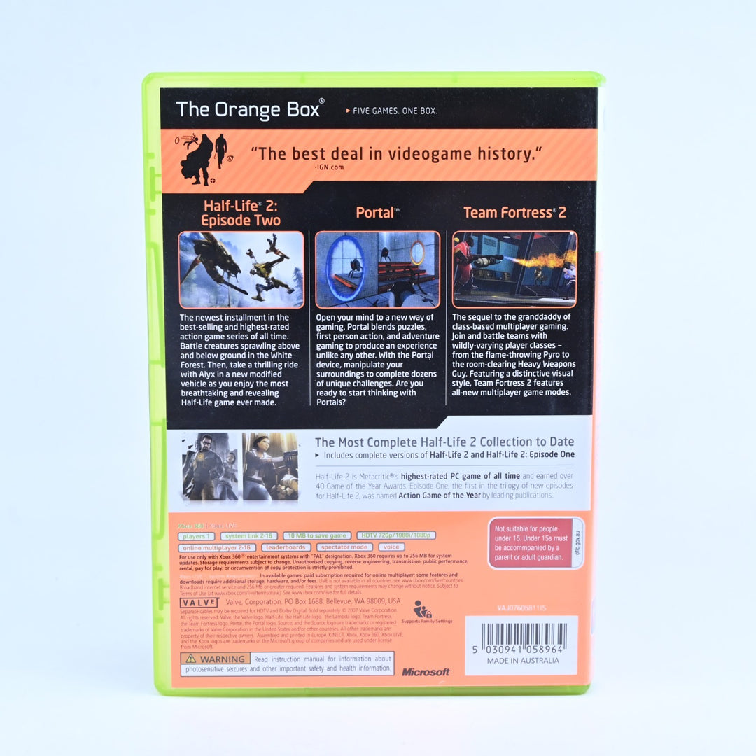 The Orange Box - Xbox 360 Game + Manual - PAL - MINT DISC!