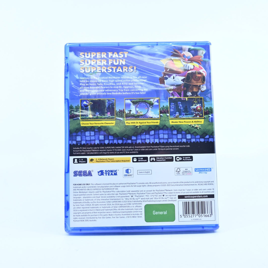 Sonic Superstars - Sony Playstation 5 / PS5 Game - MINT DISC! SEALED!