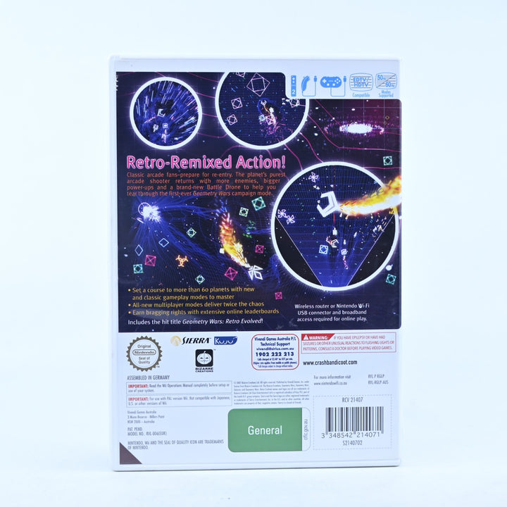 Geometry Wars Galaxies - Nintendo Wii Game + Manual - PAL - MINT DISC!