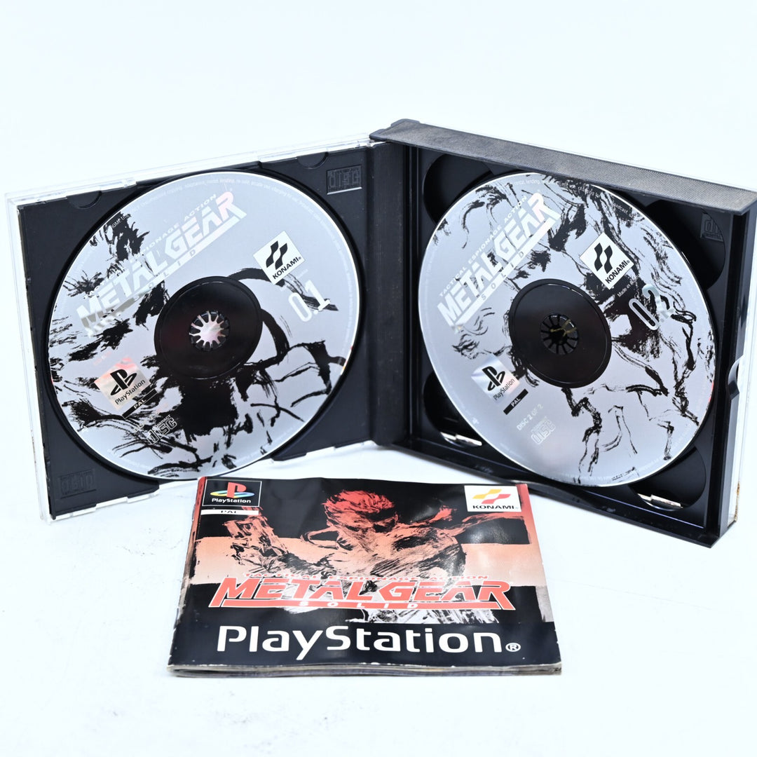Metal Gear Solid - Sony Playstation 1 / PS1 Game + Manual - PAL - MINT DISC!