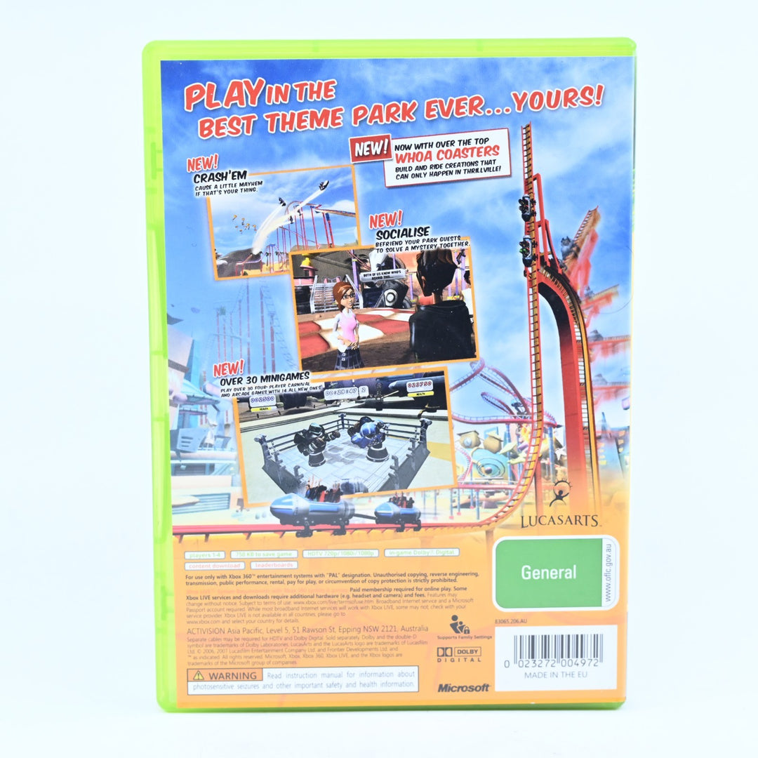Thrillville: Off The Rails - Xbox 360 Game + Manual - PAL - MINT DISC