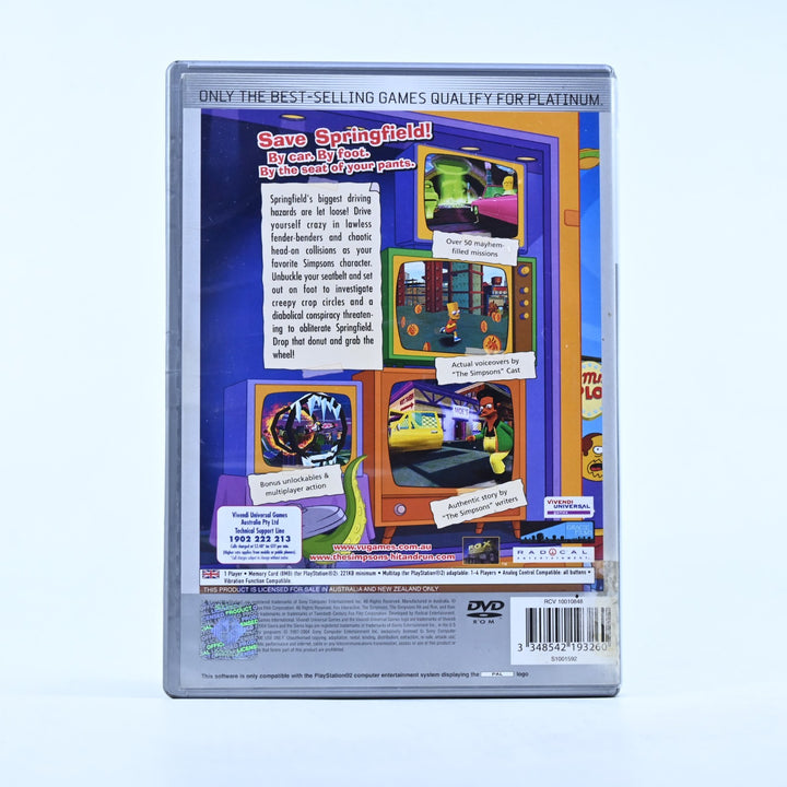The Simpsons Hit & Run - PS2 Game + Manual - PAL - MINT DISC!